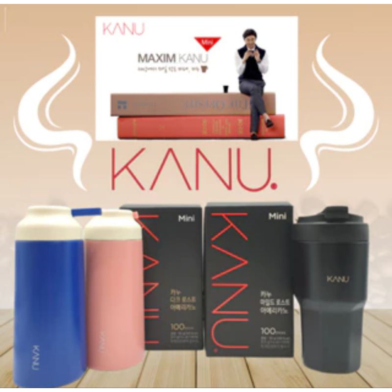 

kanu mini coffee americano dark roast 100 sticks with blue tumblr