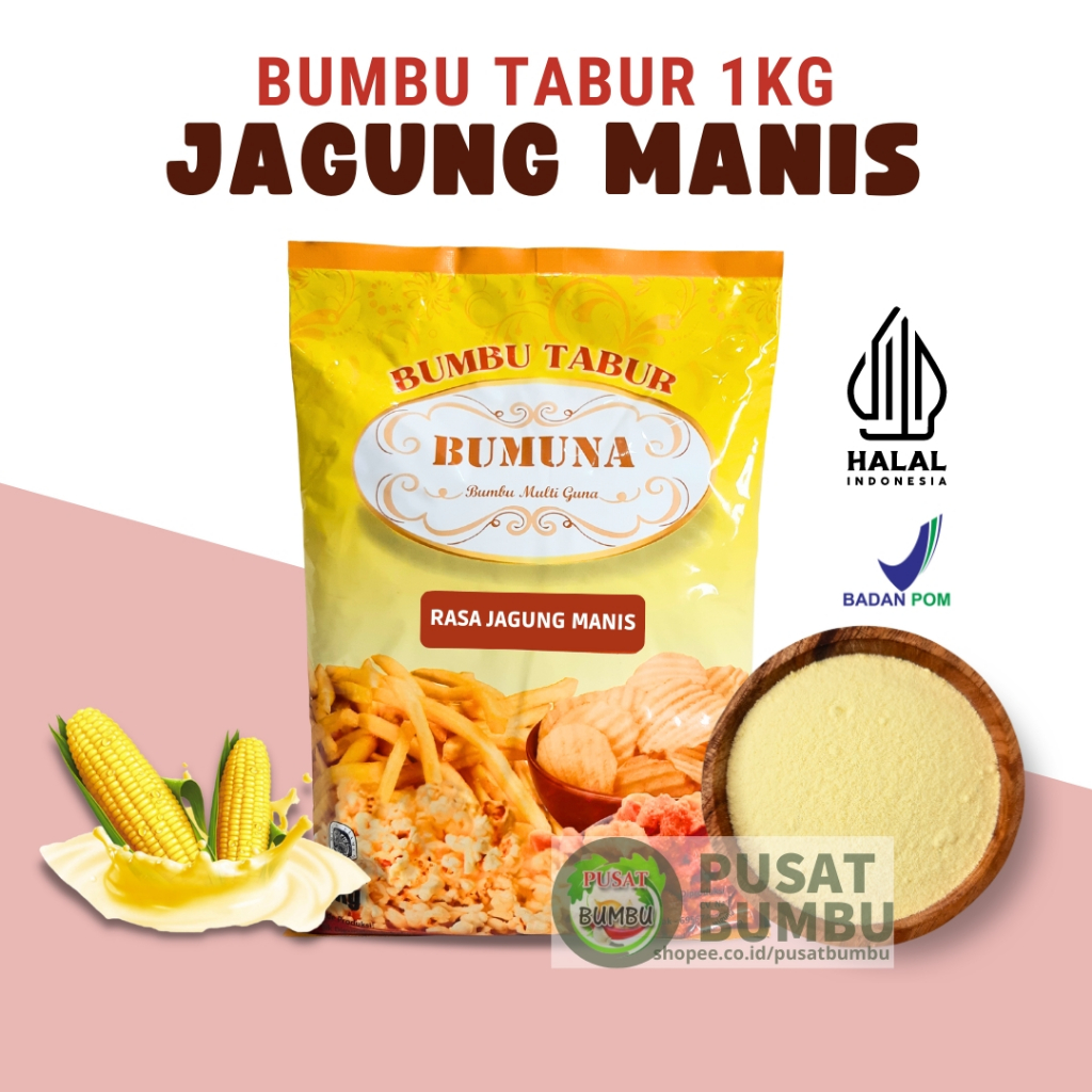 

Bumbu Tabur Rasa Jagung Manis 1 Kg Bumuna / Seasoning Powder