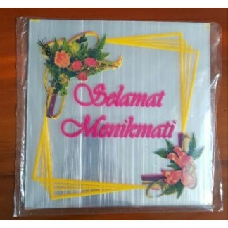 OPP SELAMAT MENIKMATI UKURAN 18 X 18 / OPP SELAMAT MENIKMATI UKURAN 20 X 20 / OPP SELAMAT MENIKMATI 