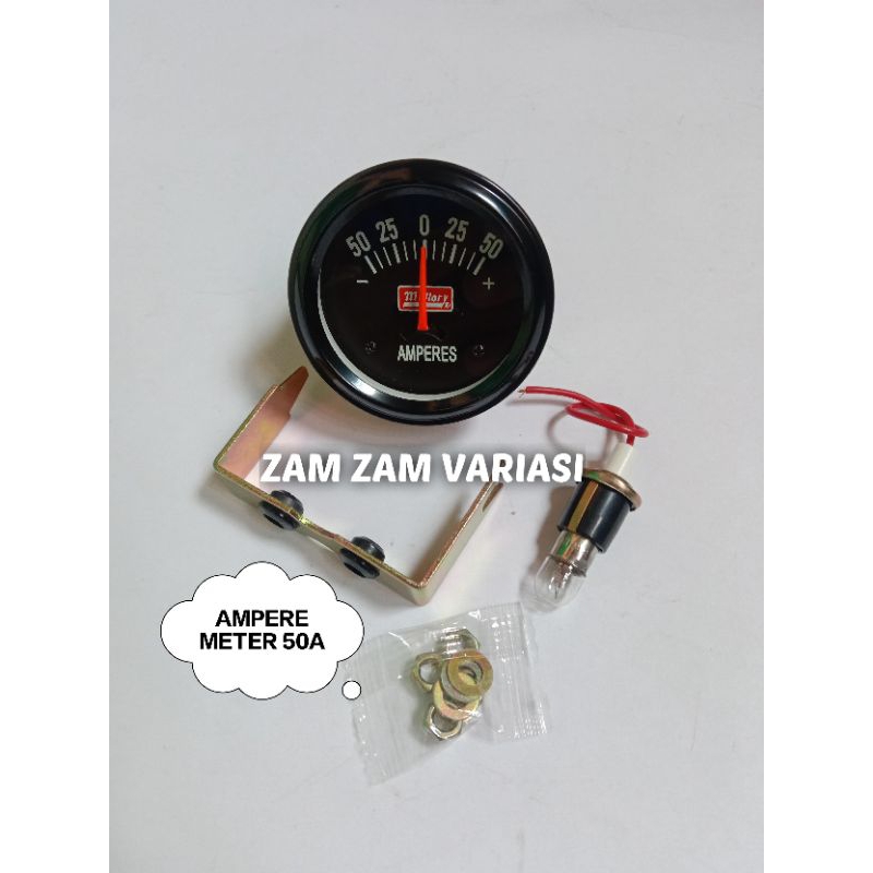 ampere meter aki mobil universal 50A