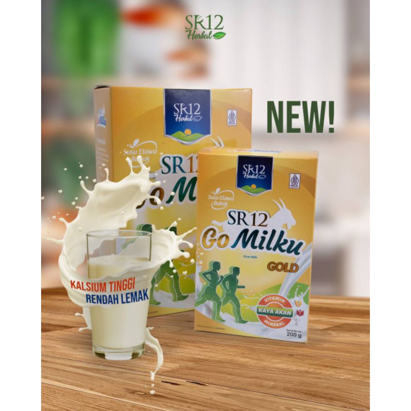 

GOMILKU GOLD SR12 / Susu Bubuk Kambing Etawa 100% Original / RENDAH LEMAK DENGAN KADAR 0% Kolesterol