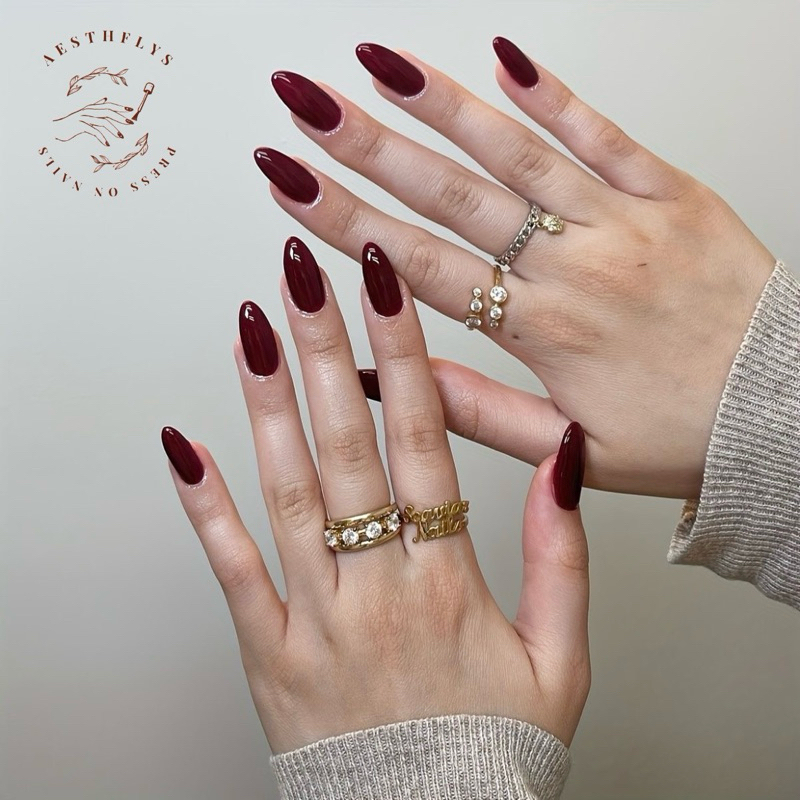 Fake nails satu warna polos | Press On Nails | Custom Fake Nails | Hand Made | Nail Art Murah