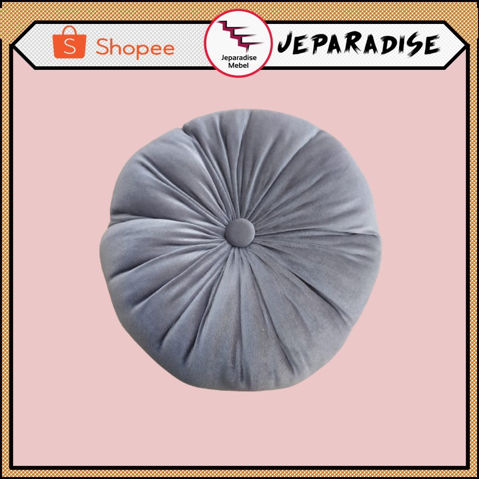 Bantal Sofa # KANCING BUNGKUS # Round Pillow Bantal Duduk Bulat BANTAL SOFA BANTAL PELUK RUANG TAMU
