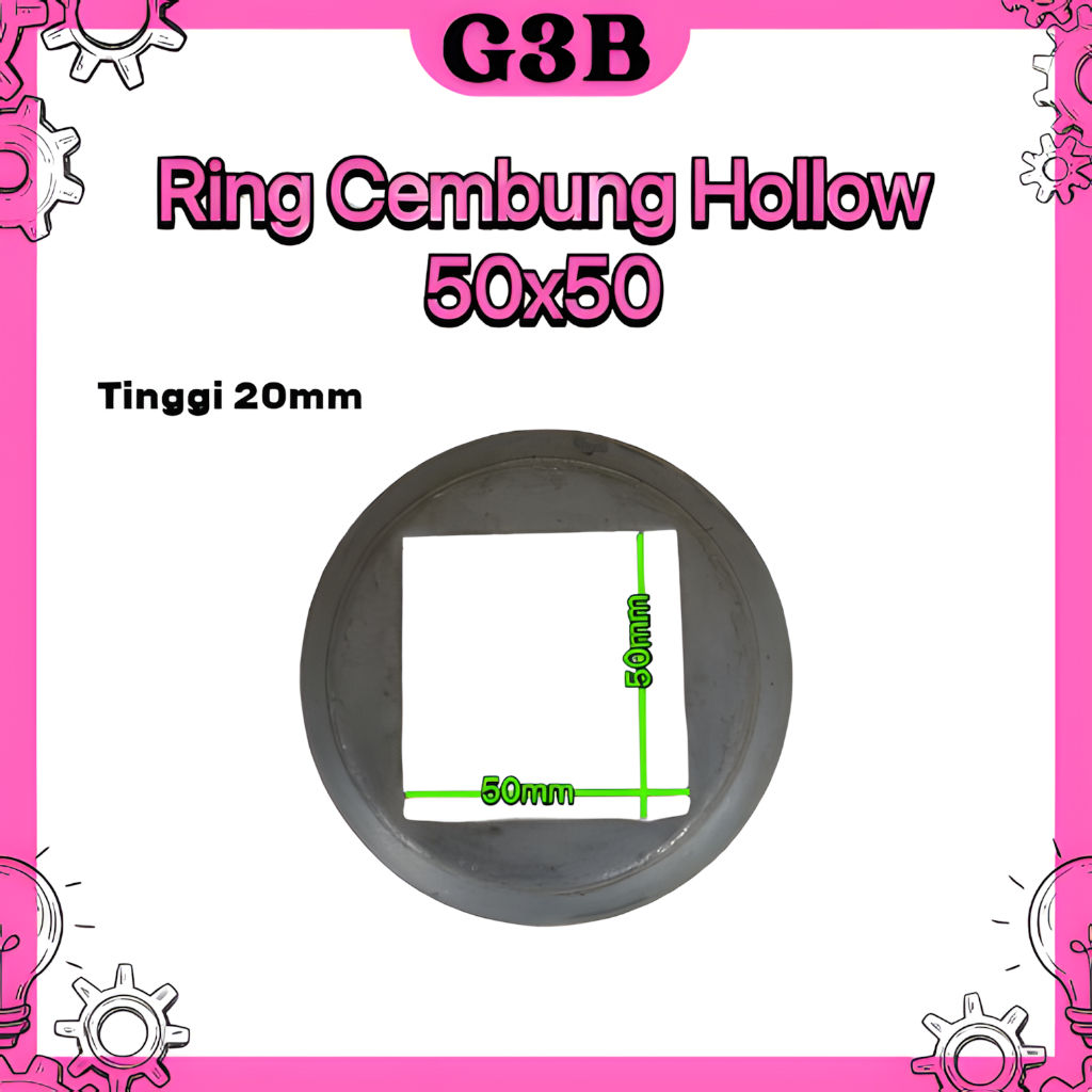 ring bulat pipa hollow 5x5 kaki ring cembung ornamen pintu pagar besi ring pipa besi 50x50