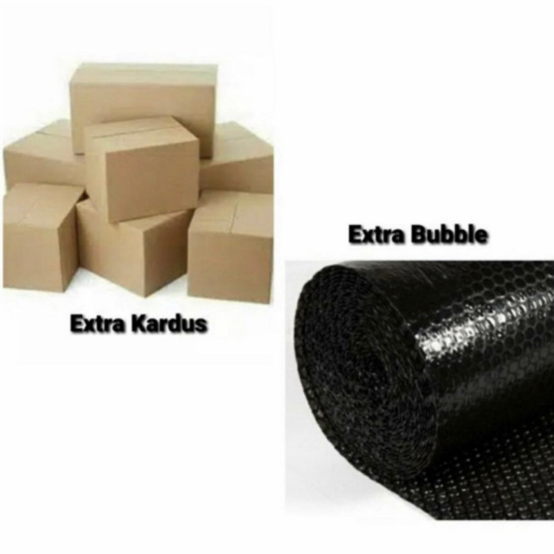 

Extra Bubble Wrap dan kardus Packing