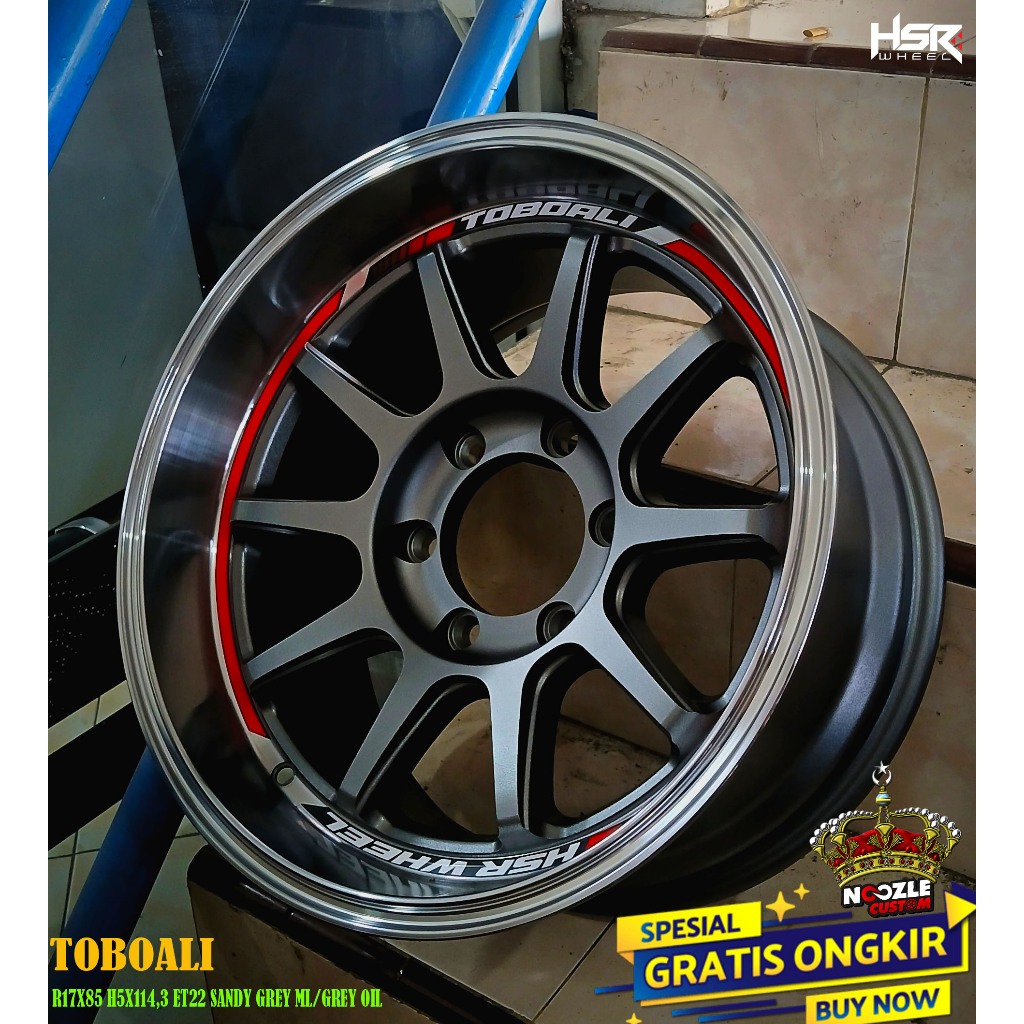 Velg Mobil Fortuner Pajero Ring 17 Type HSR Toboali Pelek Racing R17 Lubang 6 Terbaru