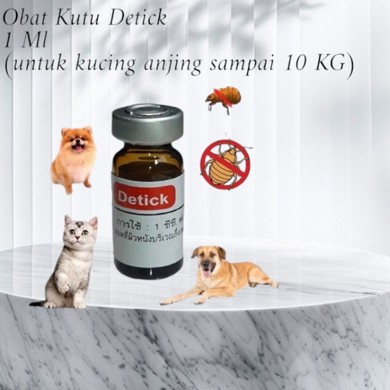 Detick 1 Ml obat kutu tetes/detick obat kutu kucing/detick original/detick anti kutu kucing anjing/d