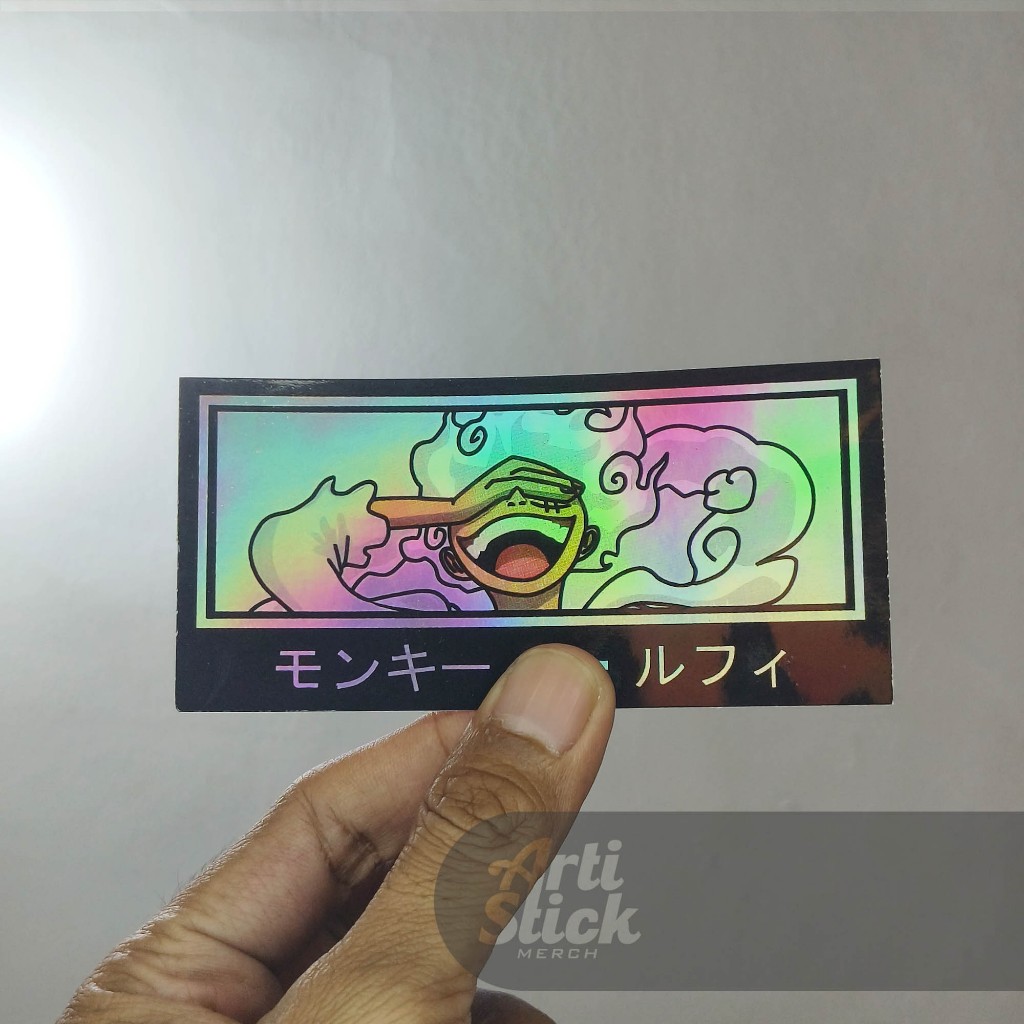 

ONE PIECE HOLOGRAM STICKER 02 | Hologram Sticker Laminasi anti air | ArtiStick Merch