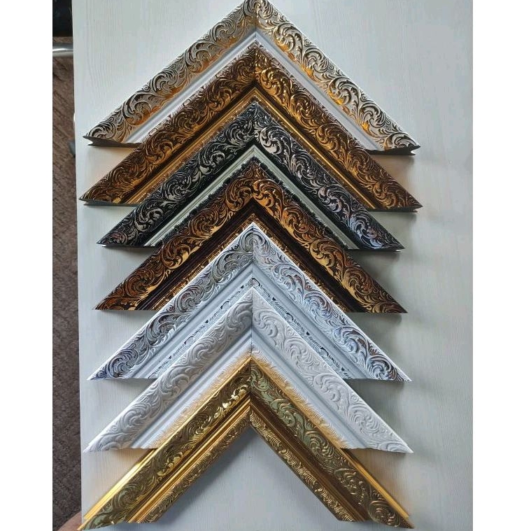 PIGURA ecer  FRAME  BINGKAI  LONJORAN  BATANGAN DIAMETER 5CM PANJANG 3 METER untuk lukisan untuk fot