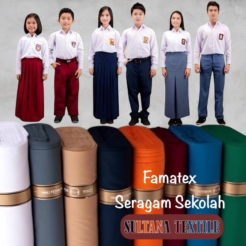 Kain Famatex Seragam Sekolah Famatex Pamatex Pamatek Famatek Seragam Famatex ASLI