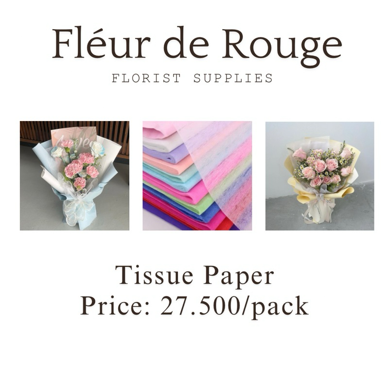 

[ PACK ISI 28 PCS ] TISSUE PAPER | KERTAS TISSUE BUKET | WRAPPING TISSUE | TISSUE PAPER PACK by Fléurderouge