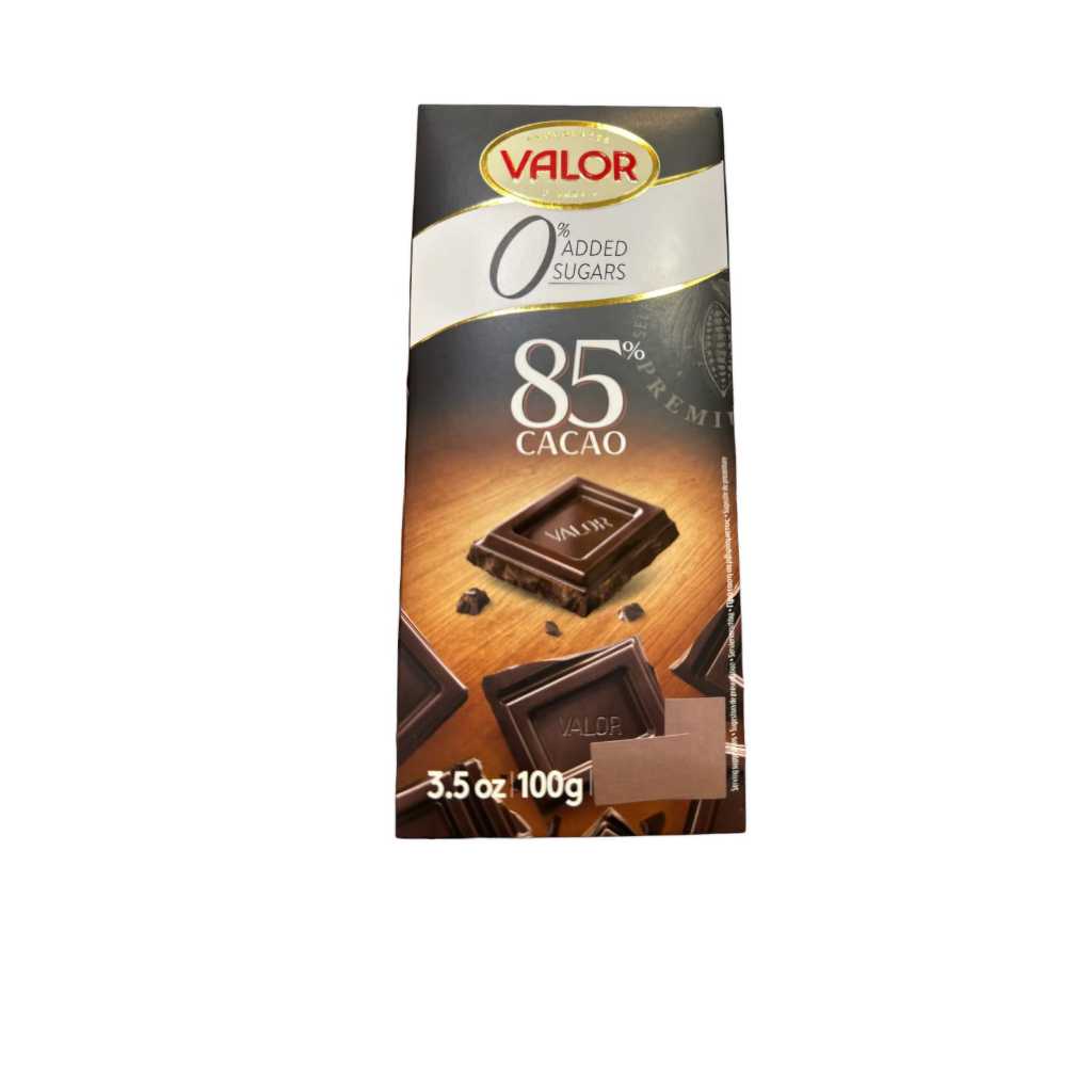 

Valor 85% Cacao Chocolate Bar Sugar Free Coklat