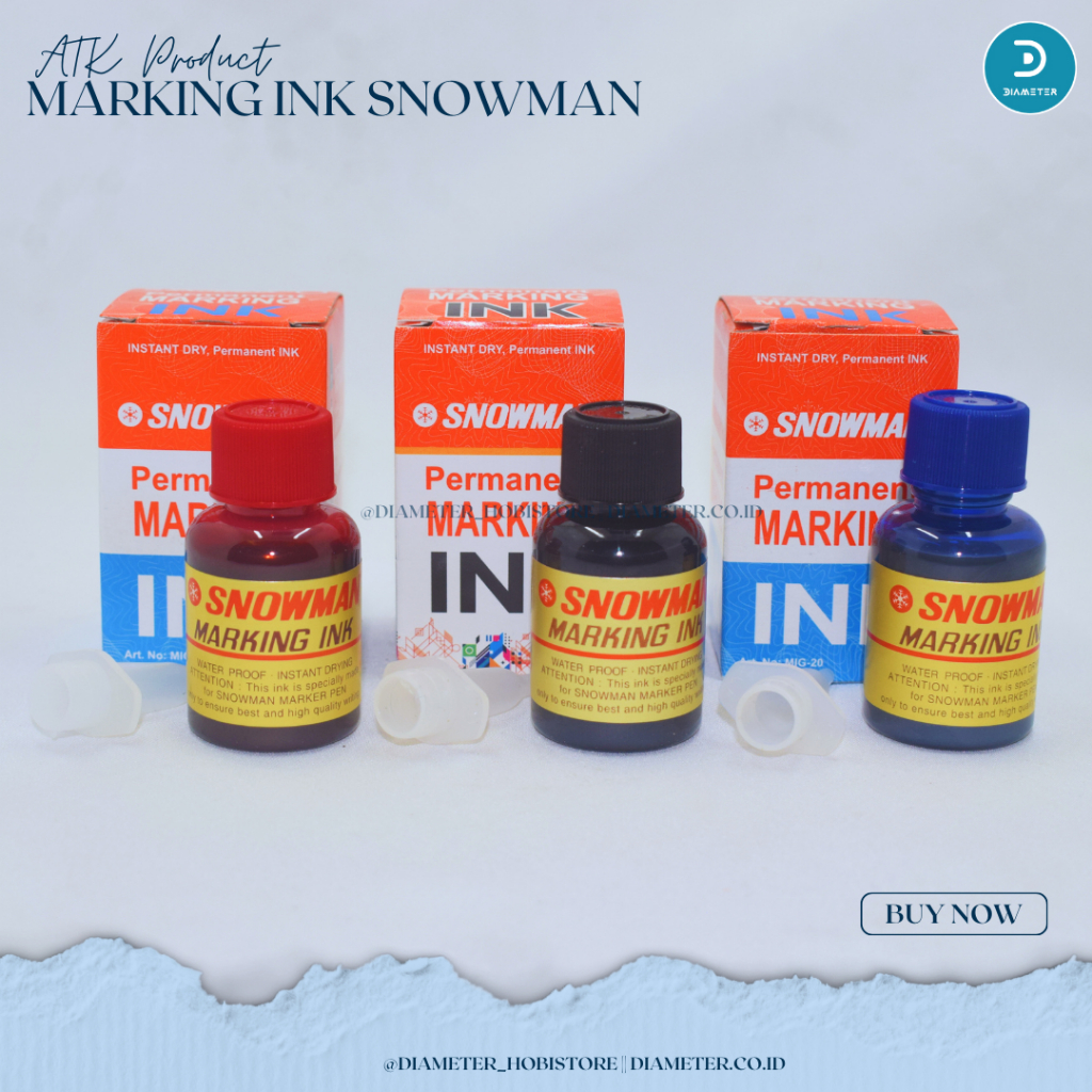 

TINTA SPIDOL PERMANENT SNOWMAN / SNOWMAN PERMANENT MARKING INK / REFFIL SPIDOL