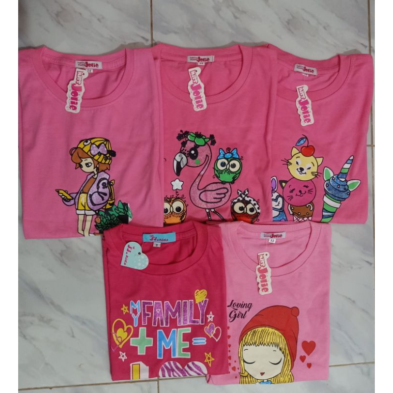 JJ Kids & Miss Jolie kaos anak perempuan brand RAMAYANA Size 8, 12, 14
