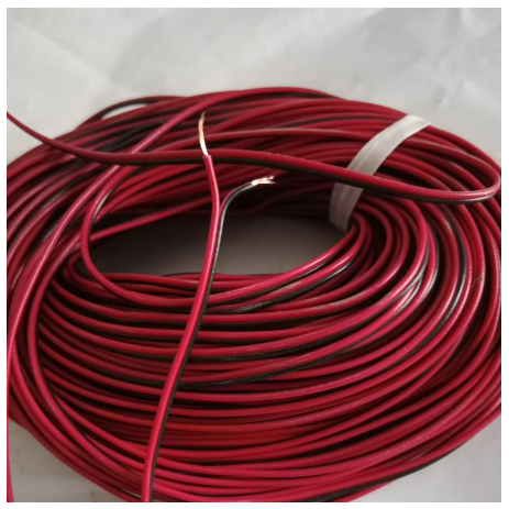 kabel awg 2 jalur 2 x 18 hitam merah per meter