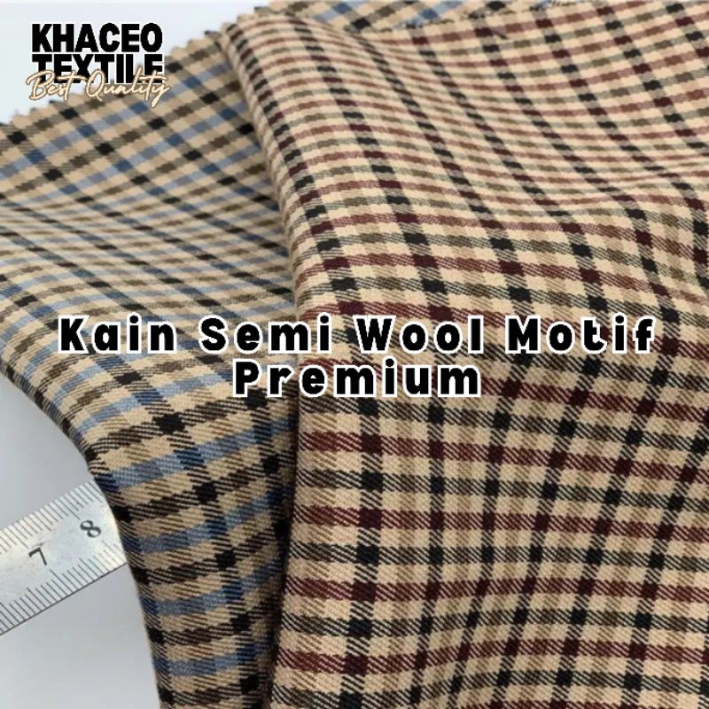 PROMO!! Kain Semi Wool Houndstooth Premium/Bahan Semi Wool Houndstooth Premium/Kain Semi Wool/Kain S