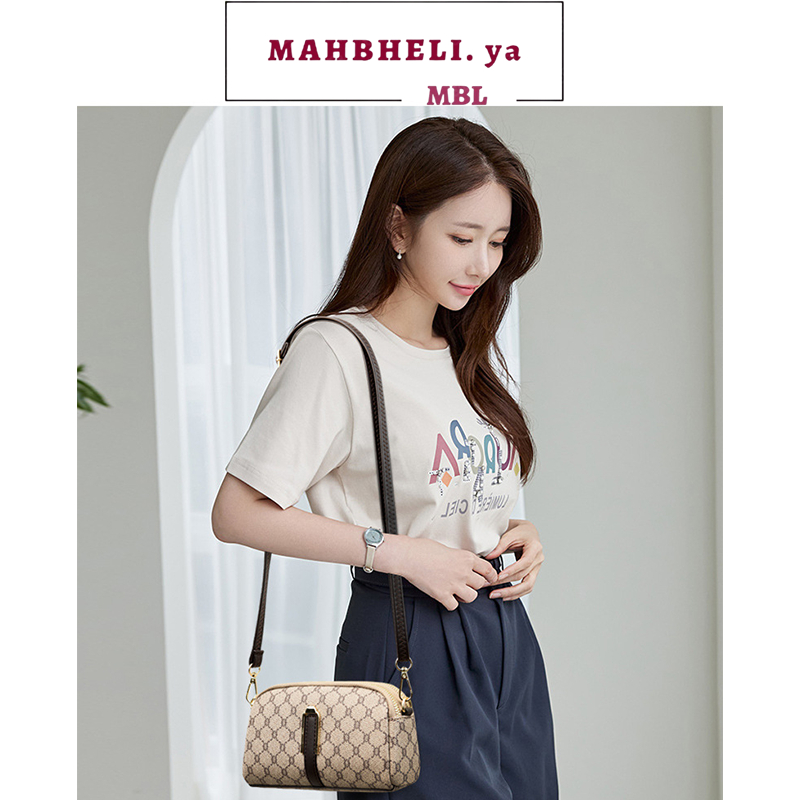 MAHBHELI.ya Tas Selempang Kulit Wanita Dompet Hp Cewek Rantai Luxury Mini Bag Tas Buat HP Dan Dompet