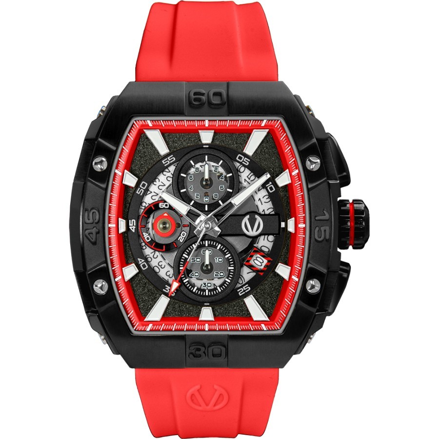 Jam Tangan Fasion Pria Christ Verra CV 53606G-36 BLK/RED ORIGINAL