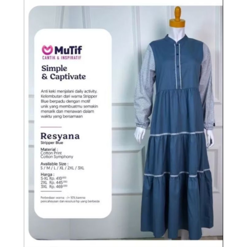 MUTIF RESYANA  # GAMIS MUTIF ORI RESYANA  PURPLE FLINT