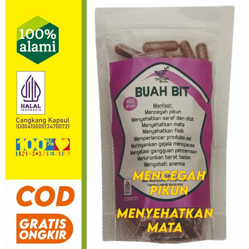 BUAH BIT KAPSUL | BITROOT | MENCEGAH PIKUN | MENYEHATKAN MATA | ASI BOOSTER | HALAL | ALAMI & HIGIEN