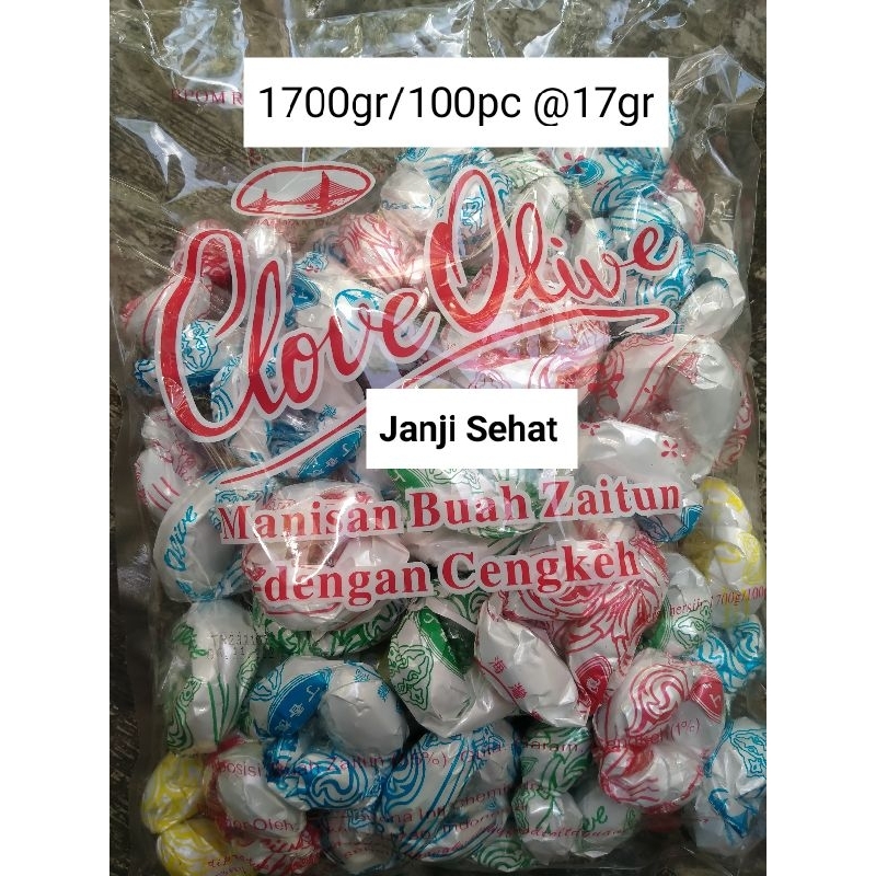 

Manisan Buah Zaitun dengan Cengkeh 1700gr/100pc @17gr