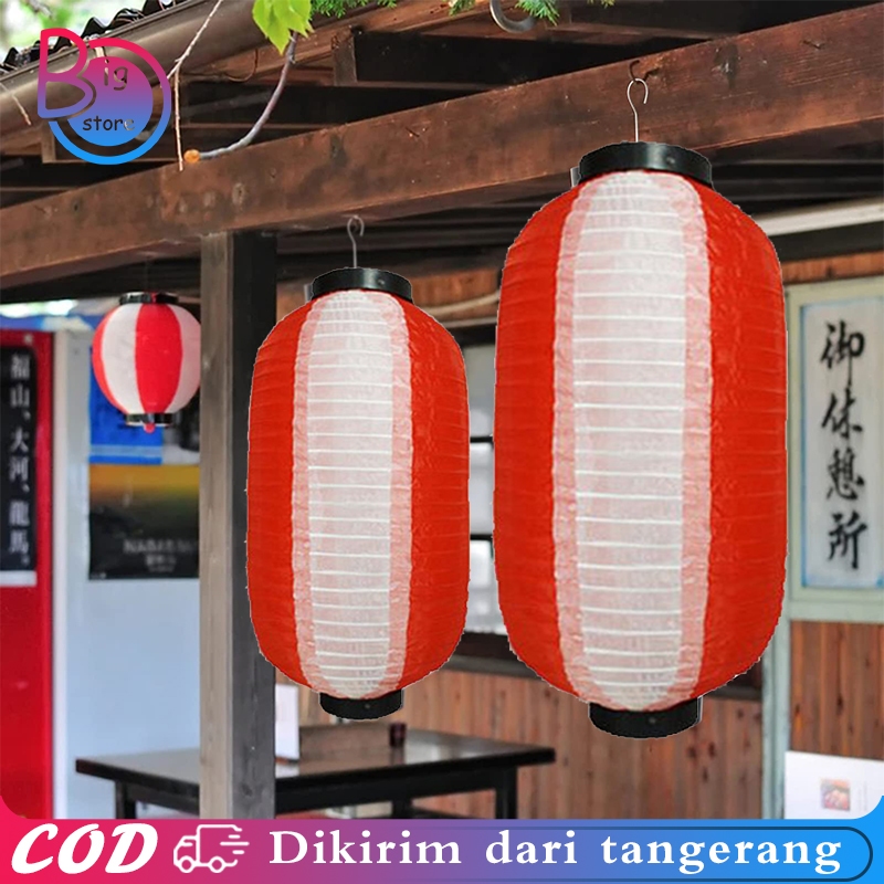 10inch Lampion Lonjong Merah Putih Lampion Capsule Lampion Merah Putih Lampion Gantung Merah Putih