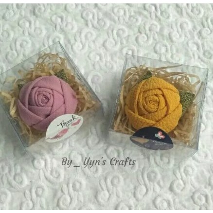 kotak mika souvenir bros ukuran 4.5x4.5x2 model dos kue