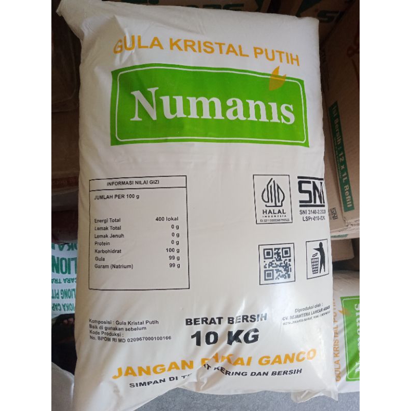 

gula kristal putih Numanis 10 kg