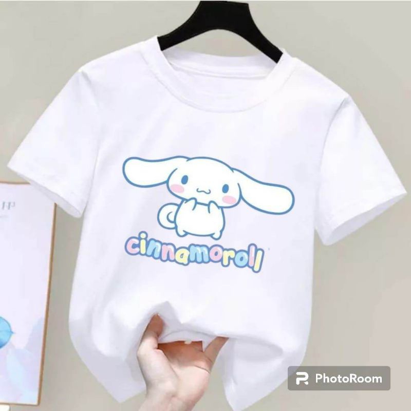Kaos anak motif cinnamorrol / kaos harian anak / kaos harian sanrio/ kaos harian anak perempuan