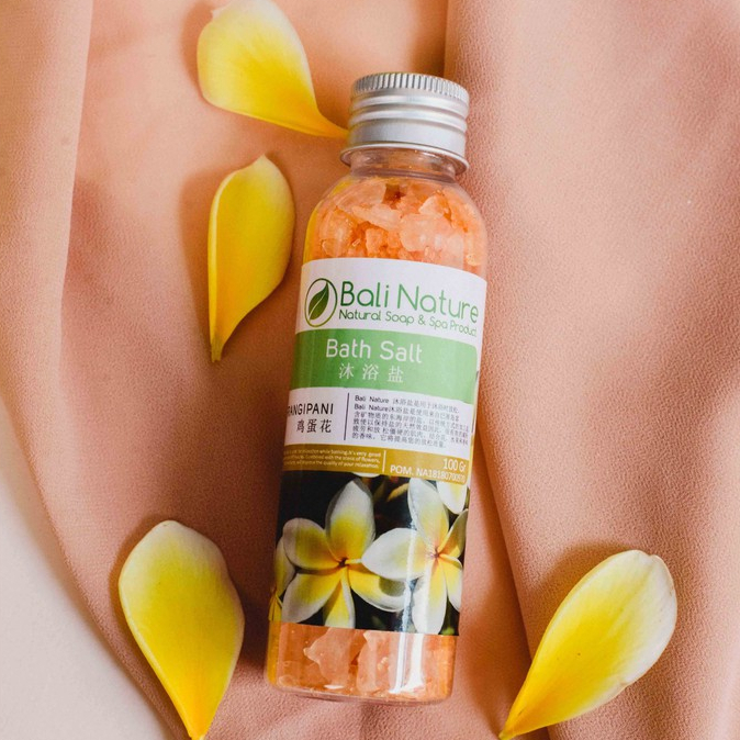 Frangipani Bath Salt - Garam Mandi Aroma Bunga Kamboja - Bali Nature
