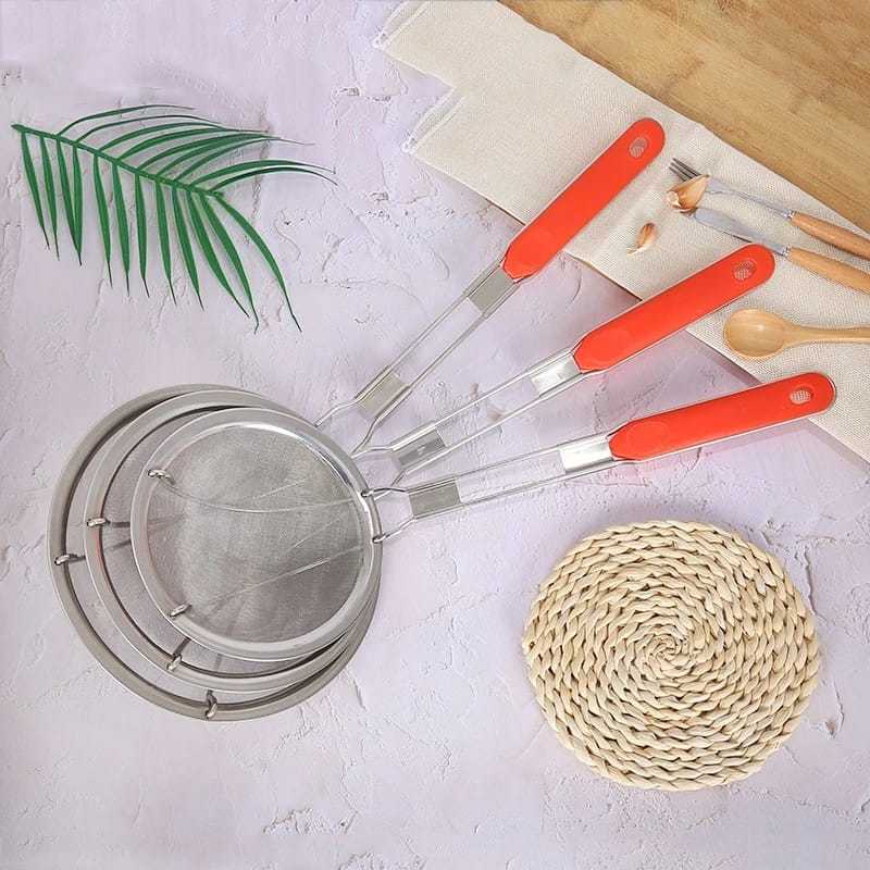 Saringan minyak ganggang warna/ saringan minyak stainless steel/saringan minyak/serokan besar