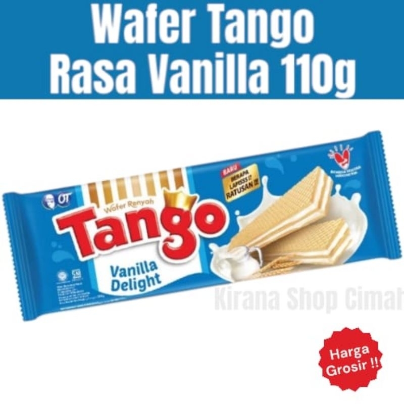 

GROSIR Wafer Tango Rasa Vanilla / Coklat 110g