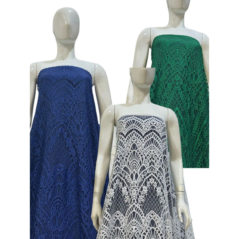 Bahan Kain Lace Francis Katun / Kain Semi Francis Katun Motif Terbaru