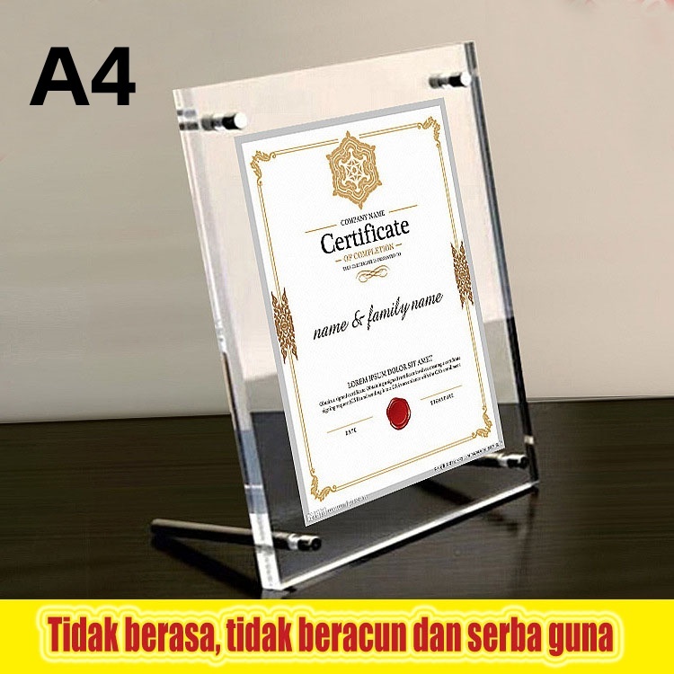 

A4 Bingkai Foto Akrilik Stand Layar Akrilik Informasi produk Display Stand