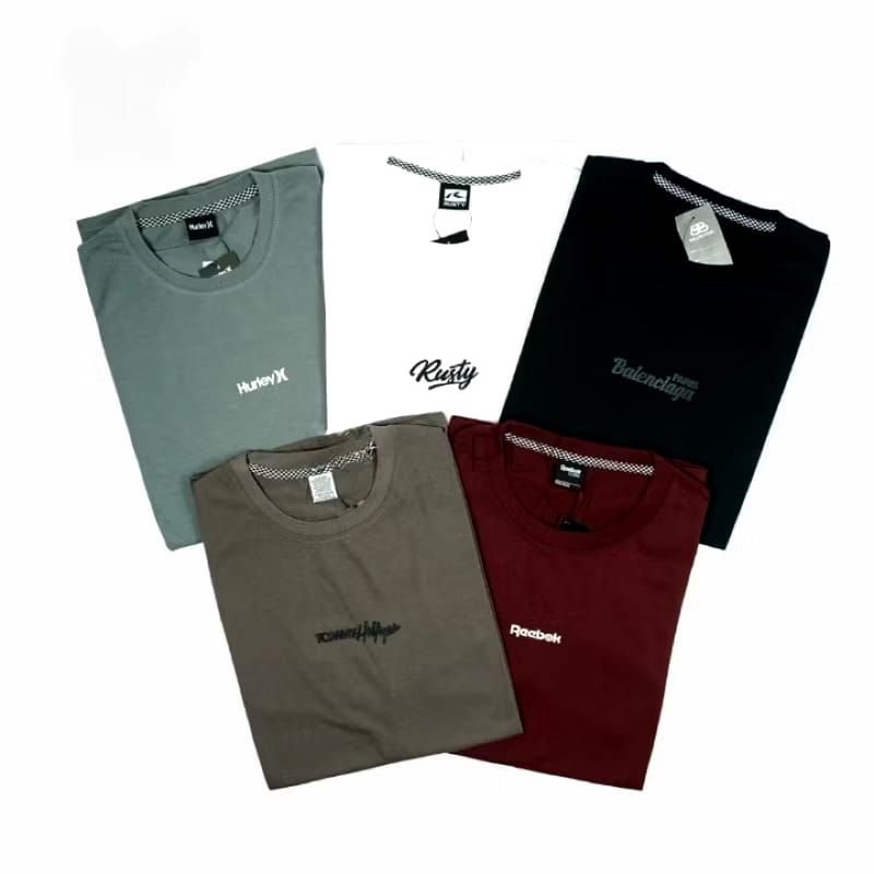 ￼5 PCS 100 RIBU //KAOS DISTRO POLOS LENGAN PENDEK PRIA//BAJU KAOS//KAOS COWOK CEWEK//SIZE M-L-XL-XXL