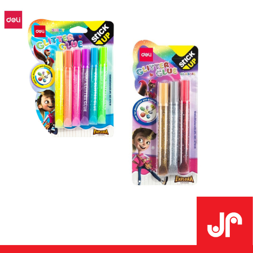 

DELI LEM GLUE GLITTER KLASIK ISI 3 PCS / SHINY 6 PCS LEM GLITTER / LEM MEWARNAI SET 12ML A71001 A71301