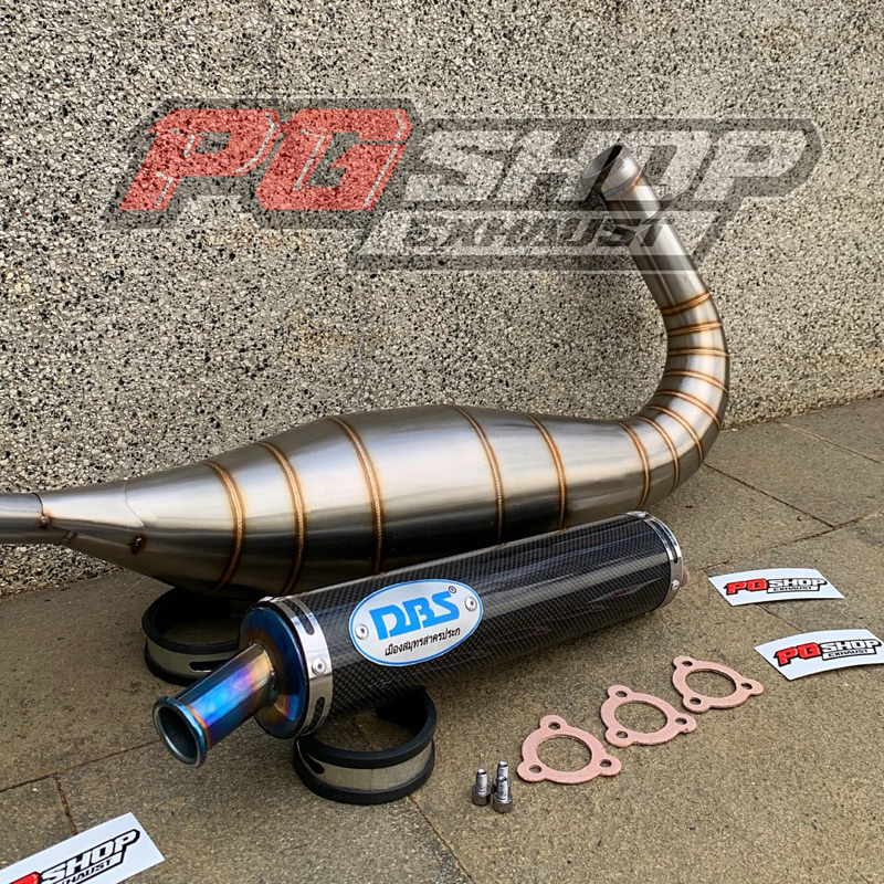 KNALPOT NINJA R RR SS DBS THAILAND KEVLAR BLUE EMBLEM