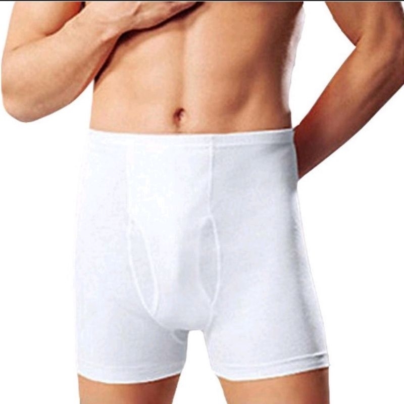 BEST SELLER TERMURAH Celana Dalam Pria Putih Boxer Brief 100 % Cotton Branded BYC Original, murah si
