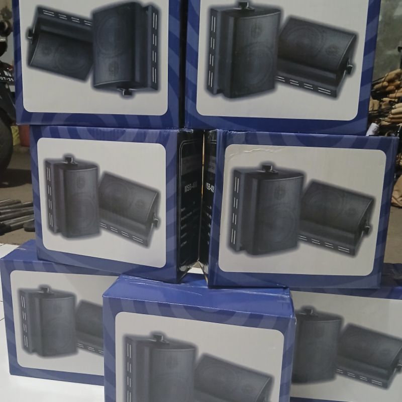 ( 1 pasang ) Speaker Box Pasif 4 inch FAHRENHEIT Dinding tipe MSB 408 Kualitas Bagus