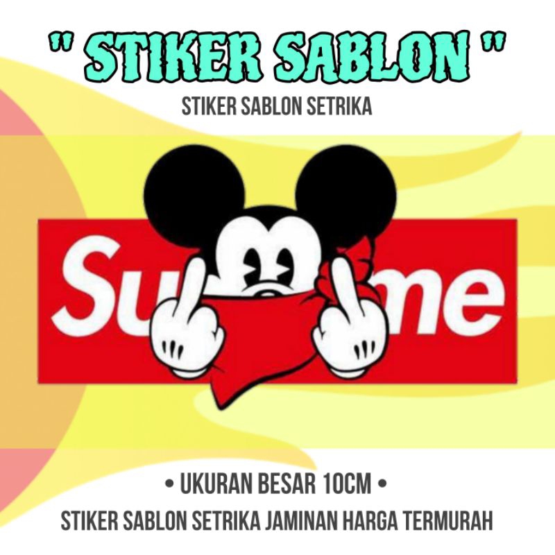 

Stiker dtf supreme Stiker sablon setrika brand distro supreme