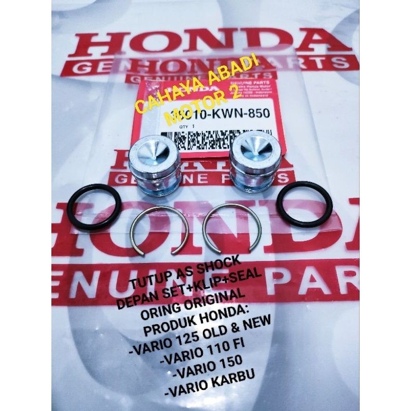 TUTUP AS SHOK SHOCK DEPAN SET ORING KLIP KWN VARIO 125 OLD 125 NEW VARIO 150 OLD 150 NEW  ORIGINAL P