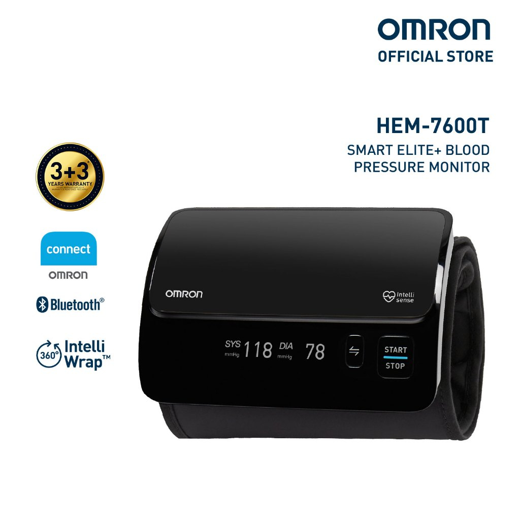 Omron HEM-7600T Blood Pressure Monitor with Intellisense Technology & Intelli Wrap Cuff