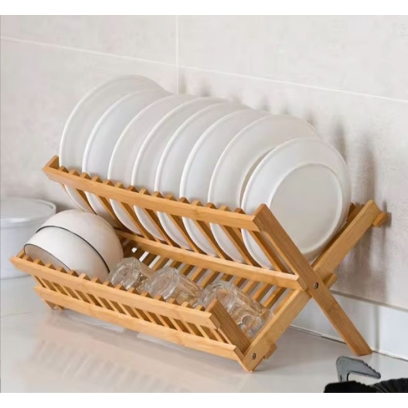 rak piring kayu, rak piring kayu jati