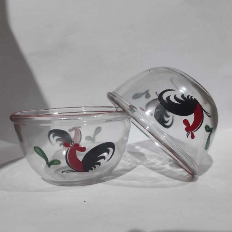 mangkok ayam jago bening kemasan box