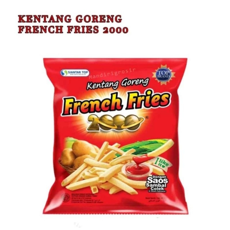 

french fries 2000, snack kentang goreng rasa potato dan sambal colek