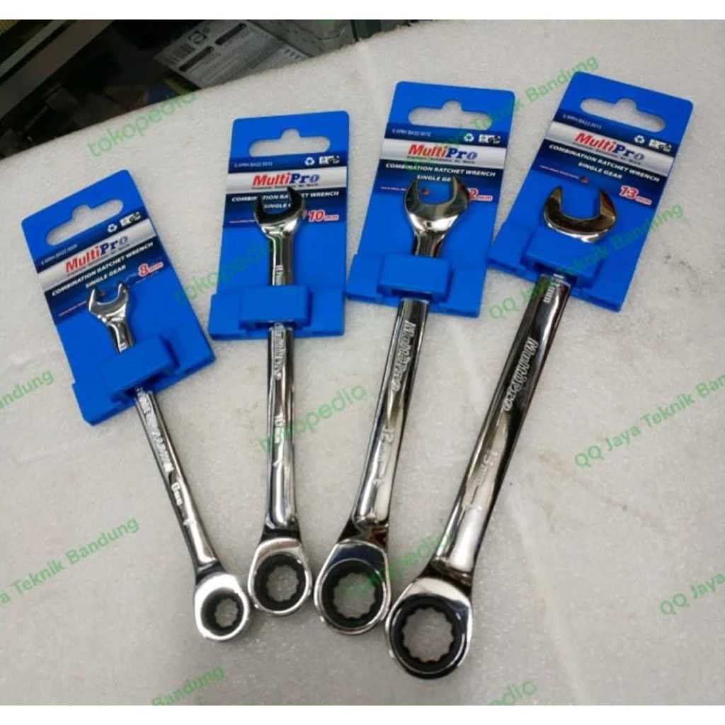 MULTIPRO Kunci Ringpas rachet wrench / kunci pas ring ratcet / 8mm 10mm 12mm 17mm 19mm