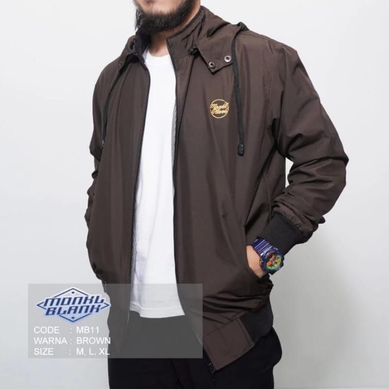 Jaket Pria Jaket Parasut Pria - Jaket Casual Pria - Jaket Waterproof - Jaket monkl blank