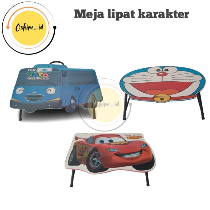 MEJA BELAJAR LIPAT KARAKTER/ MEJA BELAJAR ANAK/ MEJA BELAJAR KAYU DAN PLASTIK
