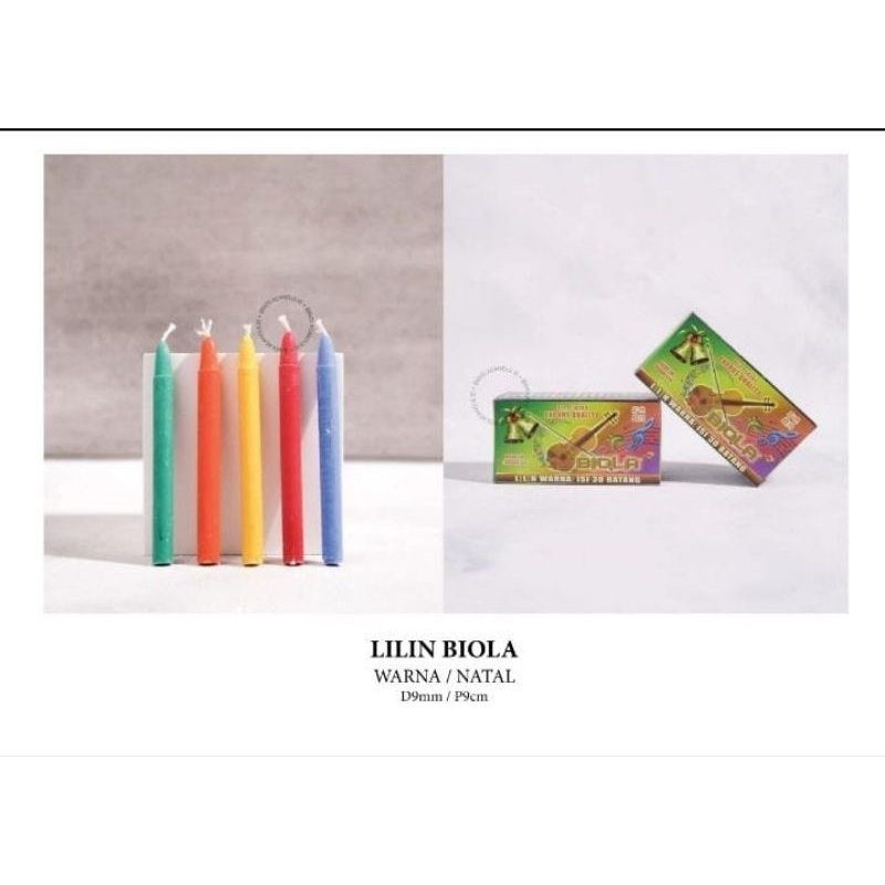 30PCS LILIN KECIL WARNA WARNI BIOLA / LILIN NATAL / LILIN KECIL / LILIN ULTAH