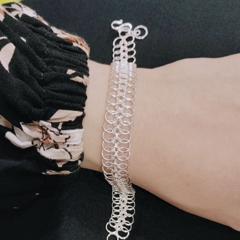 Gelang Perak Asli Model Lipan Cantik